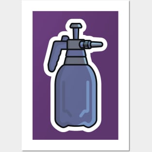 Disinfect and Cleaning Spray Bottles vector illustration. Home cleaning service objects icon concept. Cleaning spray bottle nozzle close up vector design. Posters and Art